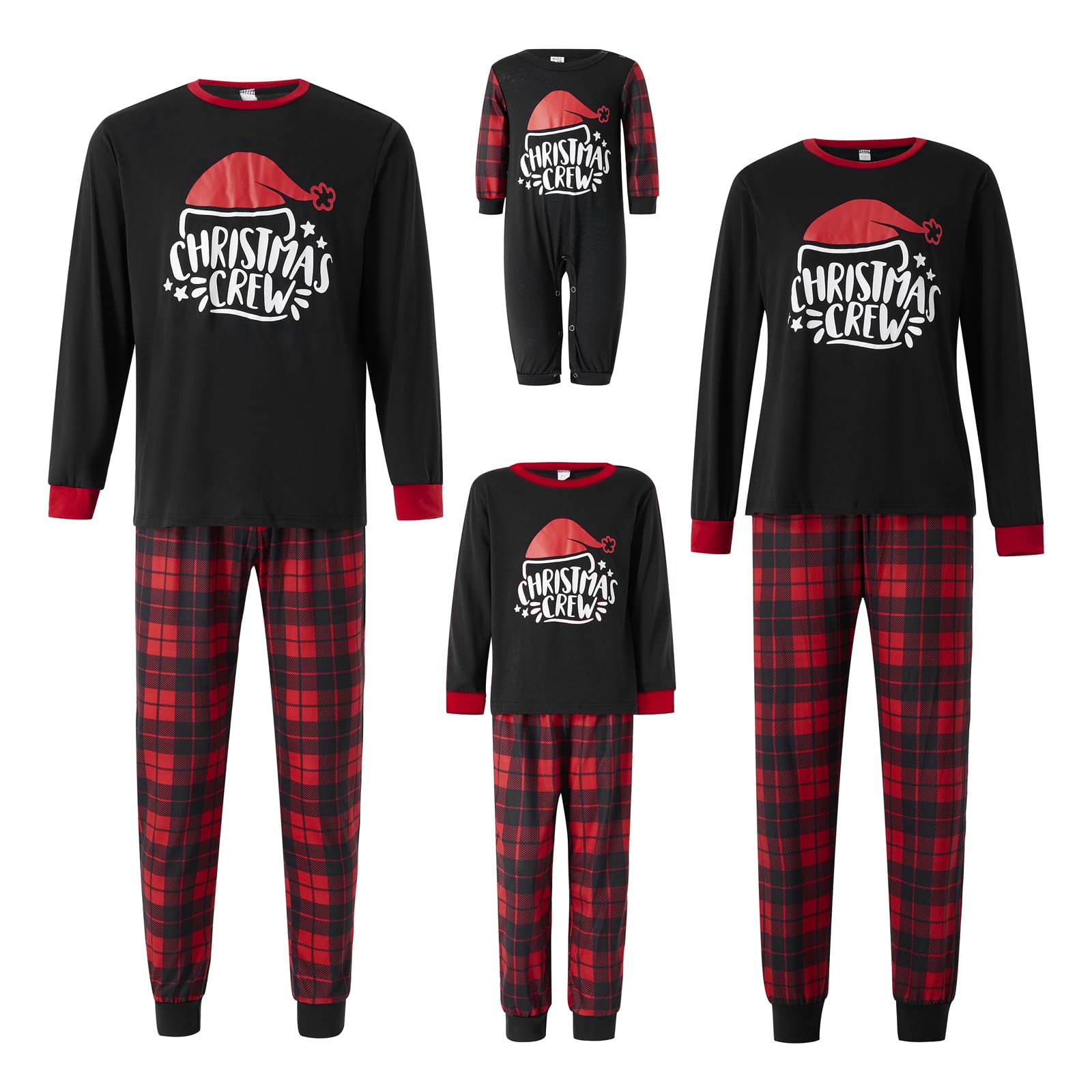Awoscut Family Christmas Pajamas Matching Pajamas for Family, Xmas PJs Sets Holiday Sleepwear(#gj-7, Baby, 6 Months)