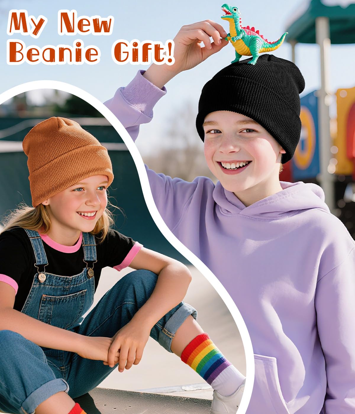 Rosoz Toddler Beanie Boys Girls Baby Knit Warm Beanies Kids Children Winter hat Caps