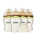 YOHKOH Baby Bottles - Newborn Wide Neck Baby Bottles with Slow Flow Breast-Like Nipple, PPSU Anti-Colic Bottles Breastfeeding System (Green, 9.4oz (Pack of 4))