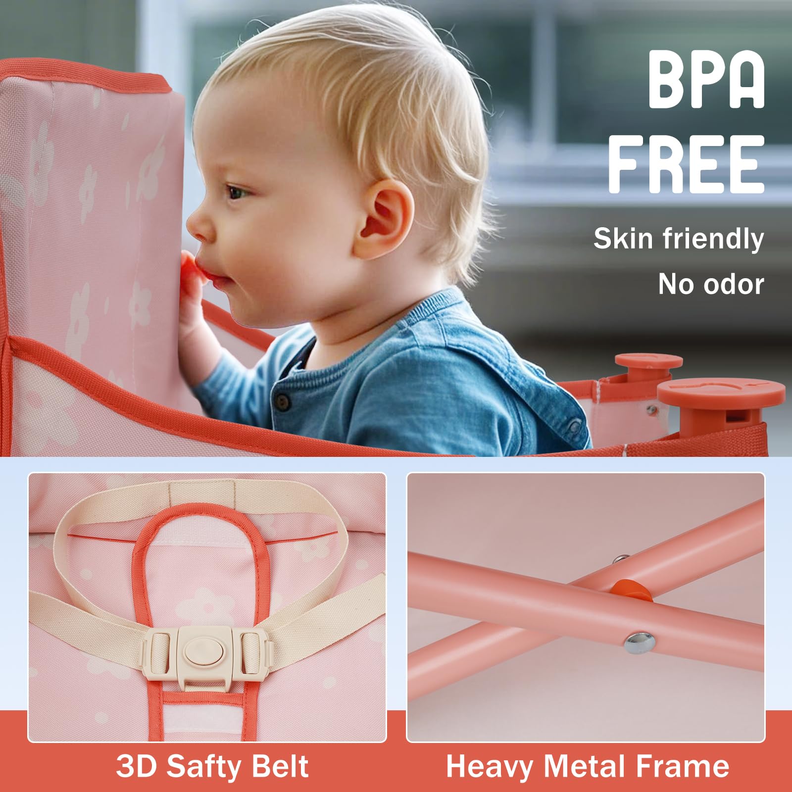 Tiny Marvels 3-in-1 Baby Chair, Portable & Foldable for Travel, Ages 6M-3Y