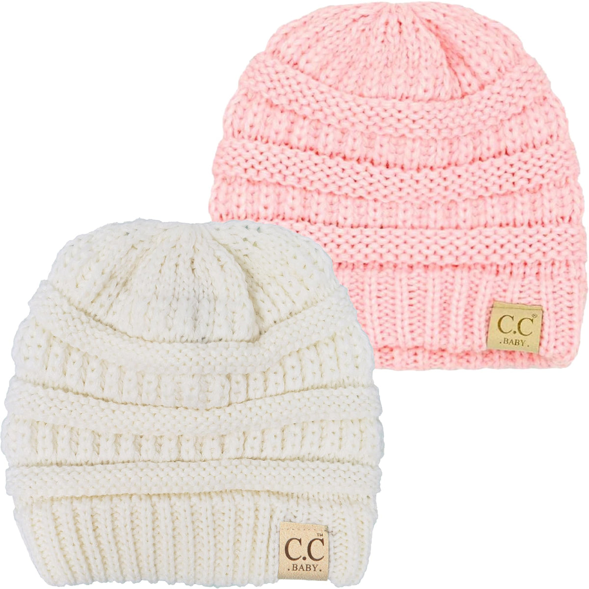 Funky Junque Baby Winter Hat – Cute Newborn Beanie, Infant Girl Hats 0–12 Months, Soft Knit Baby Beanies for Boys & Girls, Cozy Warm Stocking Stuffer Gift: Beige