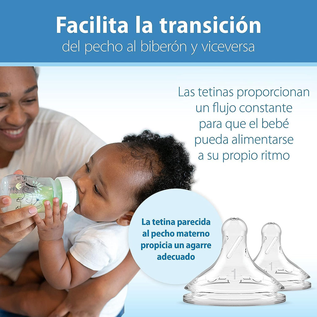 Dr. Brown's Anti-Colic Options+ Wide-Neck Baby Bottles, Jungle, 2-Pack