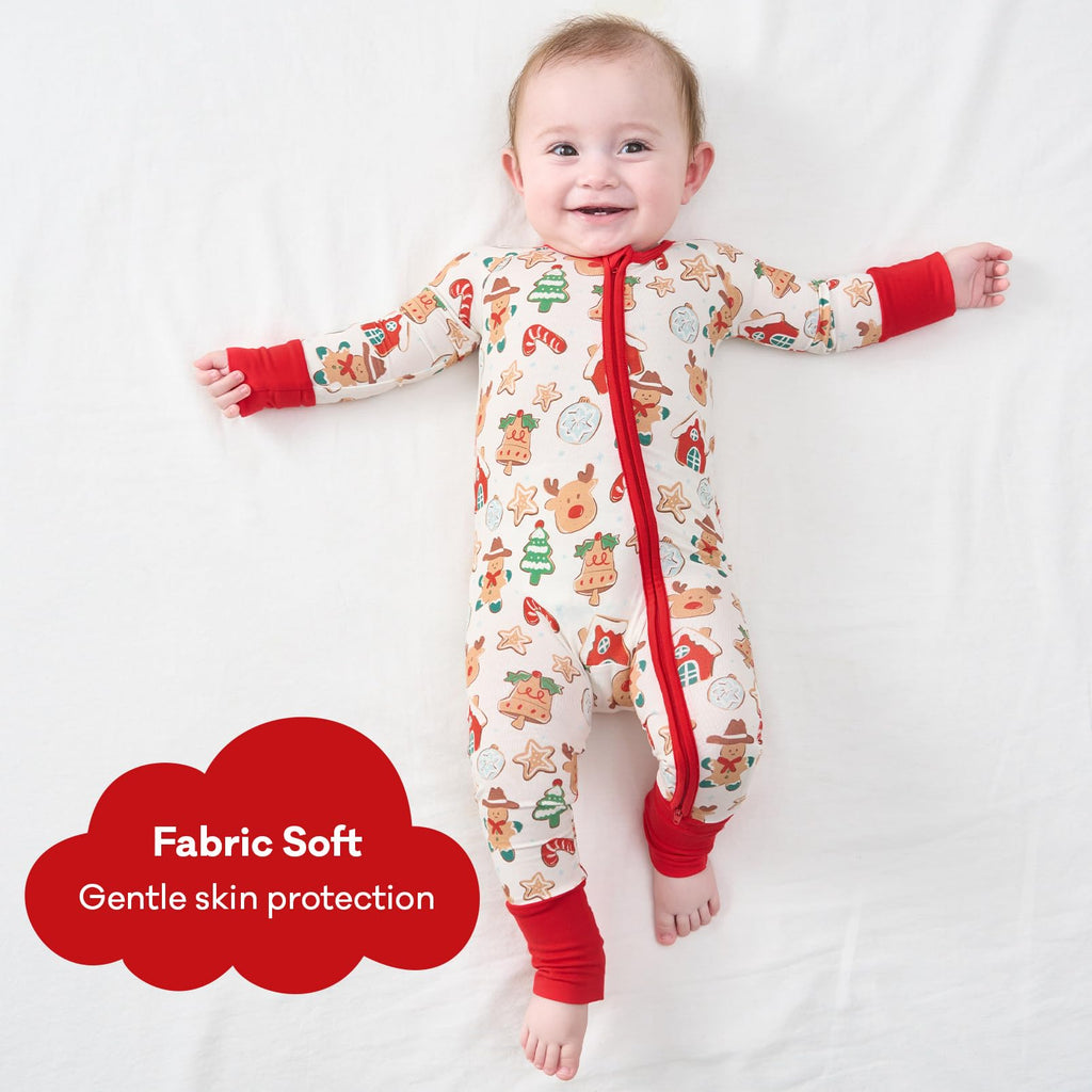 pureborn Baby Sleeper Viscose from Bamboo Zipper Footies Christmas 6-12M