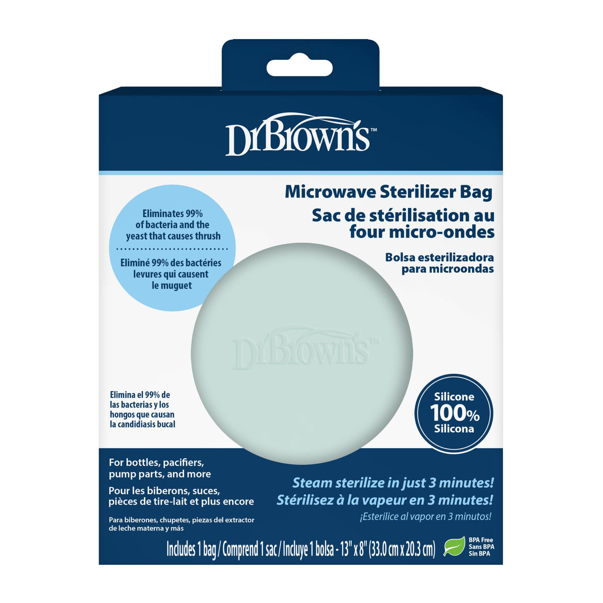 Dr. Brown's Microwave Steam Silicone Sterilizer Bag