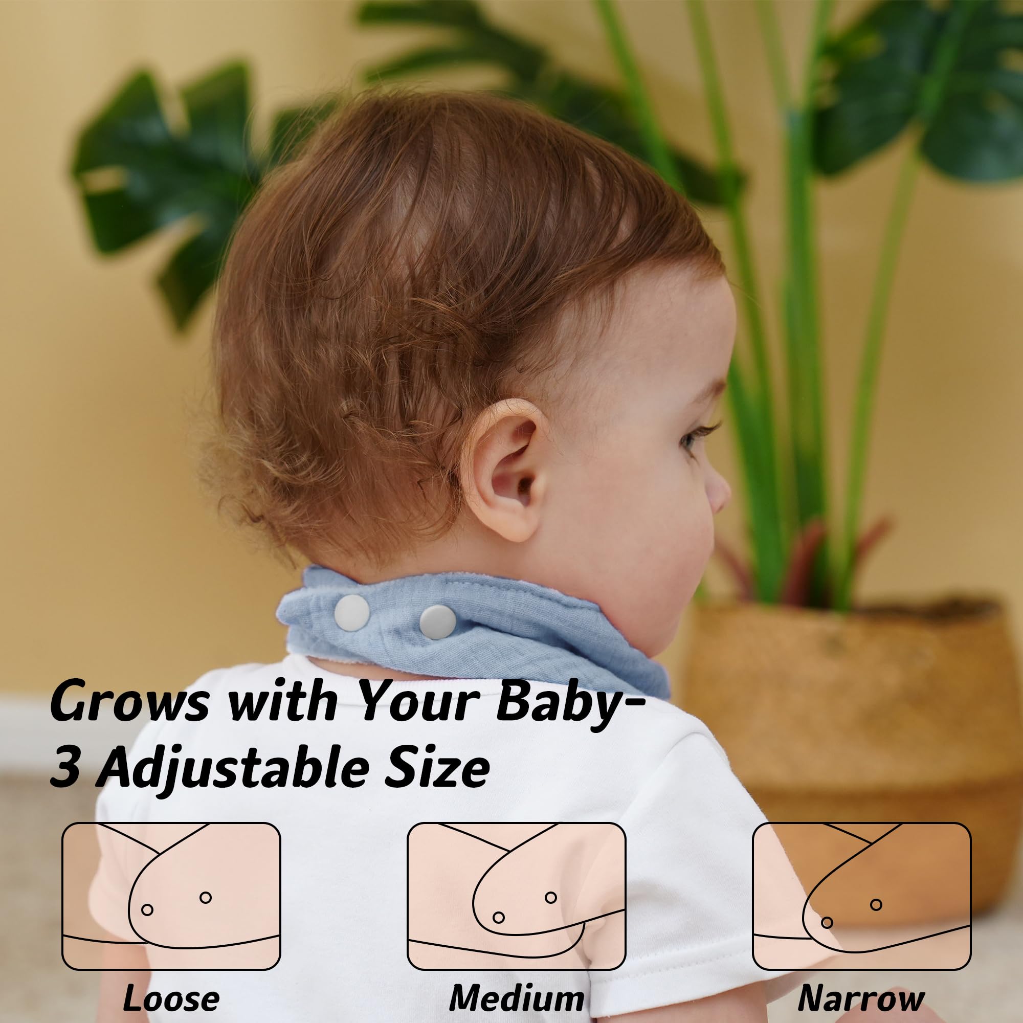 Kewlife gift Muslin Baby Bibs 8-Pack Baby Drool Bandana Bibs for Baby Girls Boys Infant Newborn Toddler Drooling and Teething