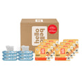 Hello Bello Mega Surprise Pack, Size 3 (14-24 lbs), 200ct Hypoallergenic Assorted Diapers with a Soft, Cloth-Like Feel Plus 360 Ultra Gentle Unscented Baby Wipes in 6 Resealable Packs