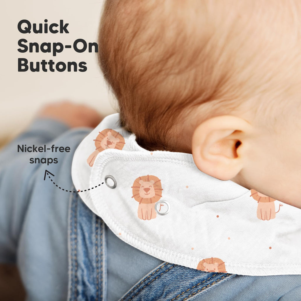 8pk Organic Baby Bandana Bibs for Drooling and Teething (Wilderness)