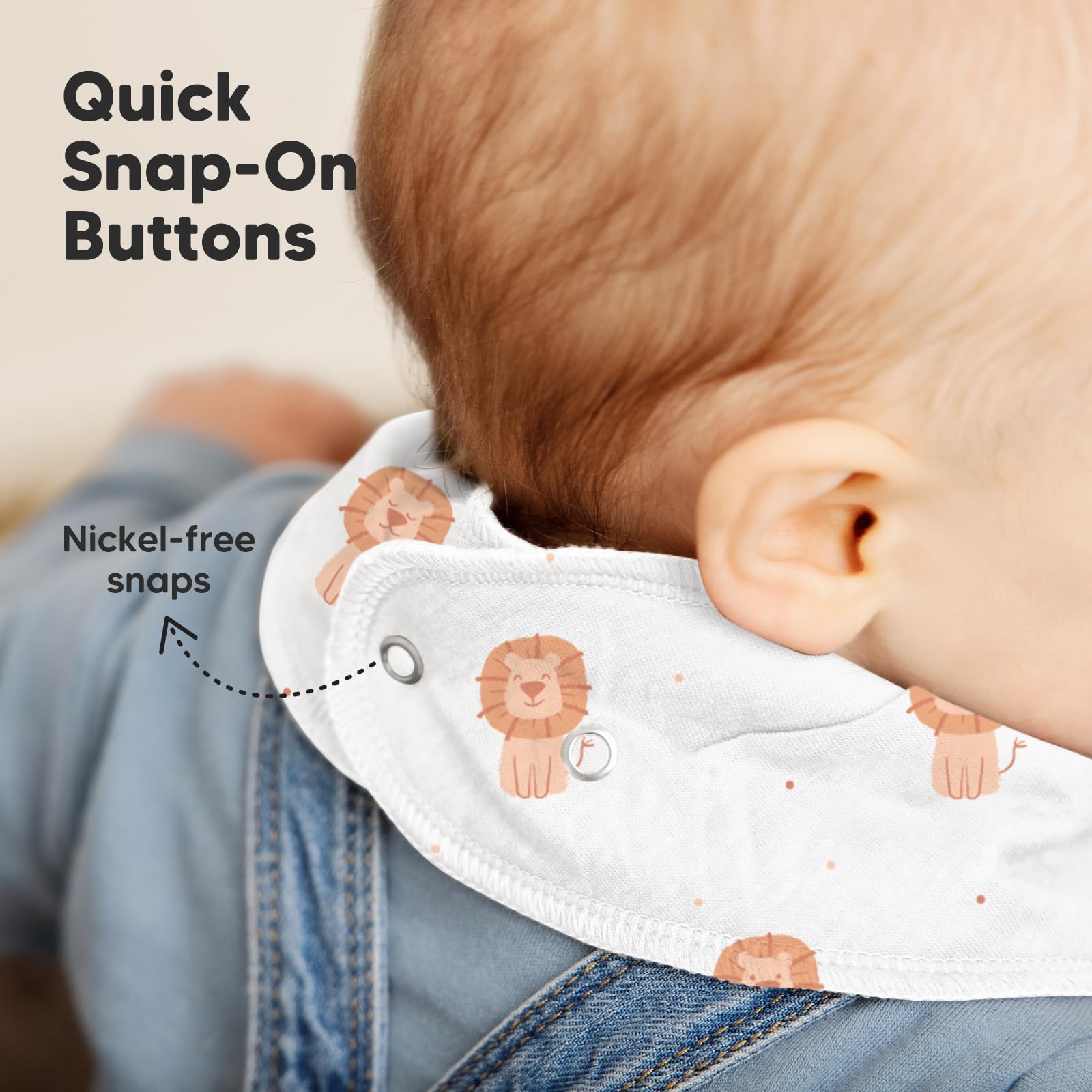 8pk Organic Baby Bandana Bibs for Drooling and Teething (Wilderness)
