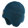 Baby Beanie Fleece Lined Toddler Winter Hat with Ear Flaps Little Girls Boys Warm Hats Cute Beanies for Kids Blue