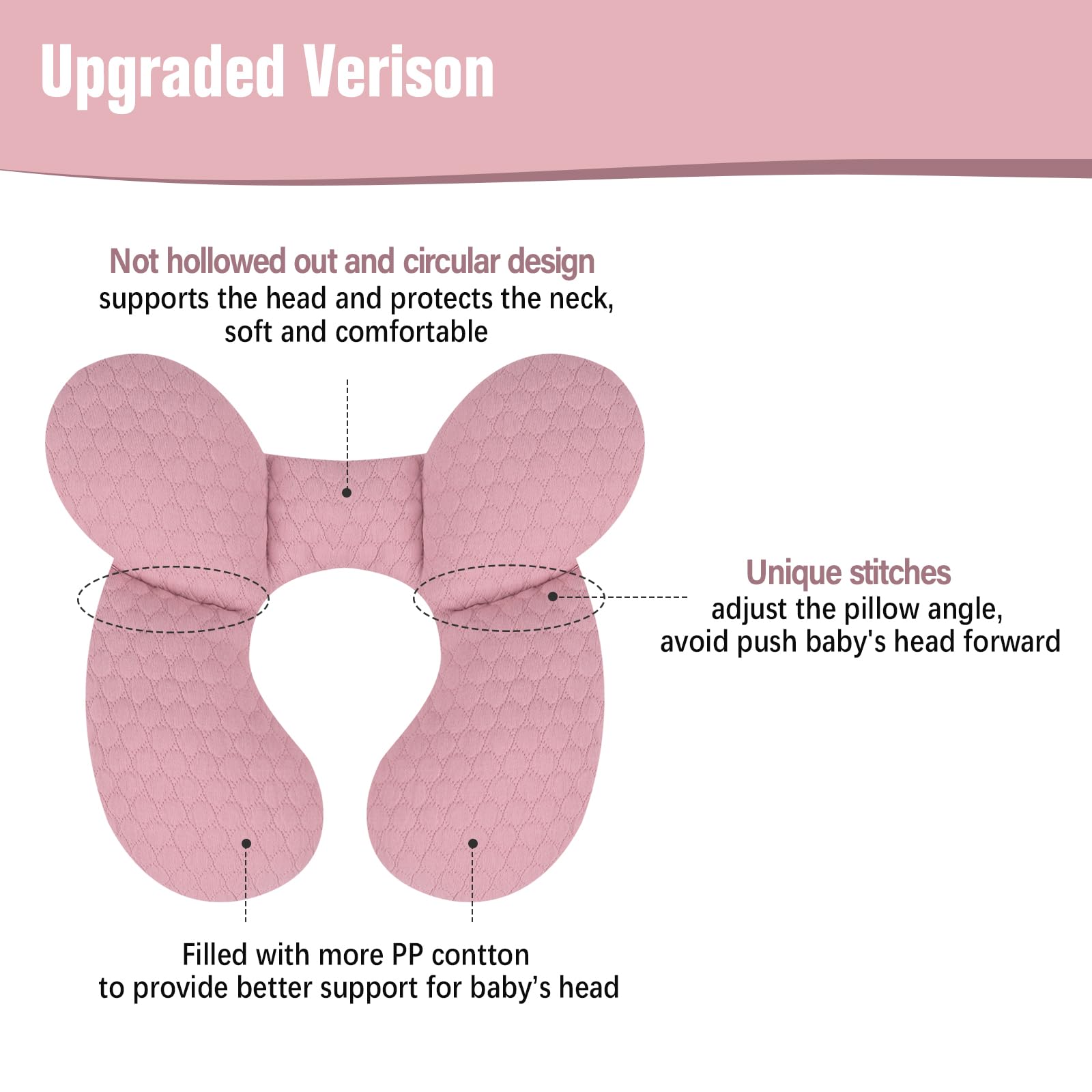 KAKIBLIN Baby Travel Pillow, Upgraded Baby Neck Pillows for Car Seat