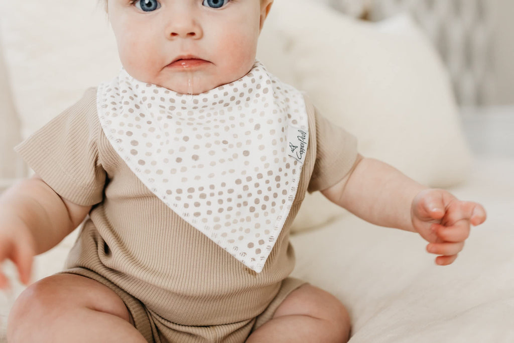 Copper Pearl Baby Bibs for Baby Boy or Girl – Bandana Drool Bibs for Teething, Absorbent Bibs for Eating, Newborn to Toddler, 4 Pack, Bliss