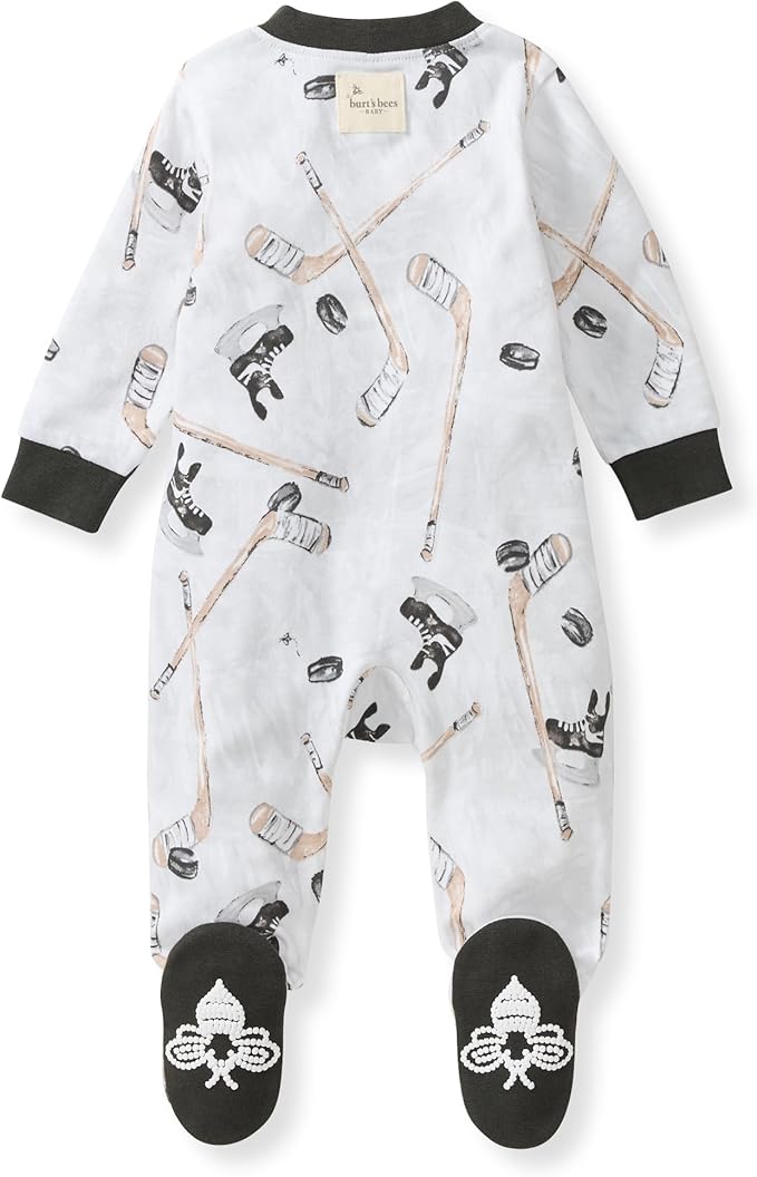 Burt’s Bees Baby Boys' One-Piece Sleep and Play 100% Organic Cotton PJs