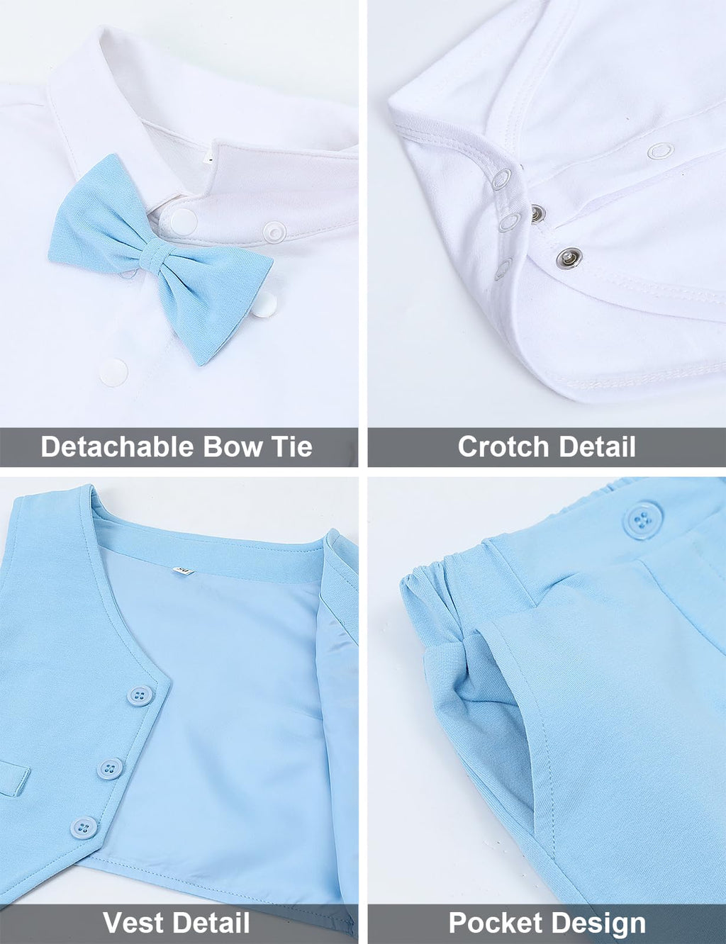 Baby Boys Easter Outfit Wedding Infant Dress Suit Sky Blue 9-12 Months