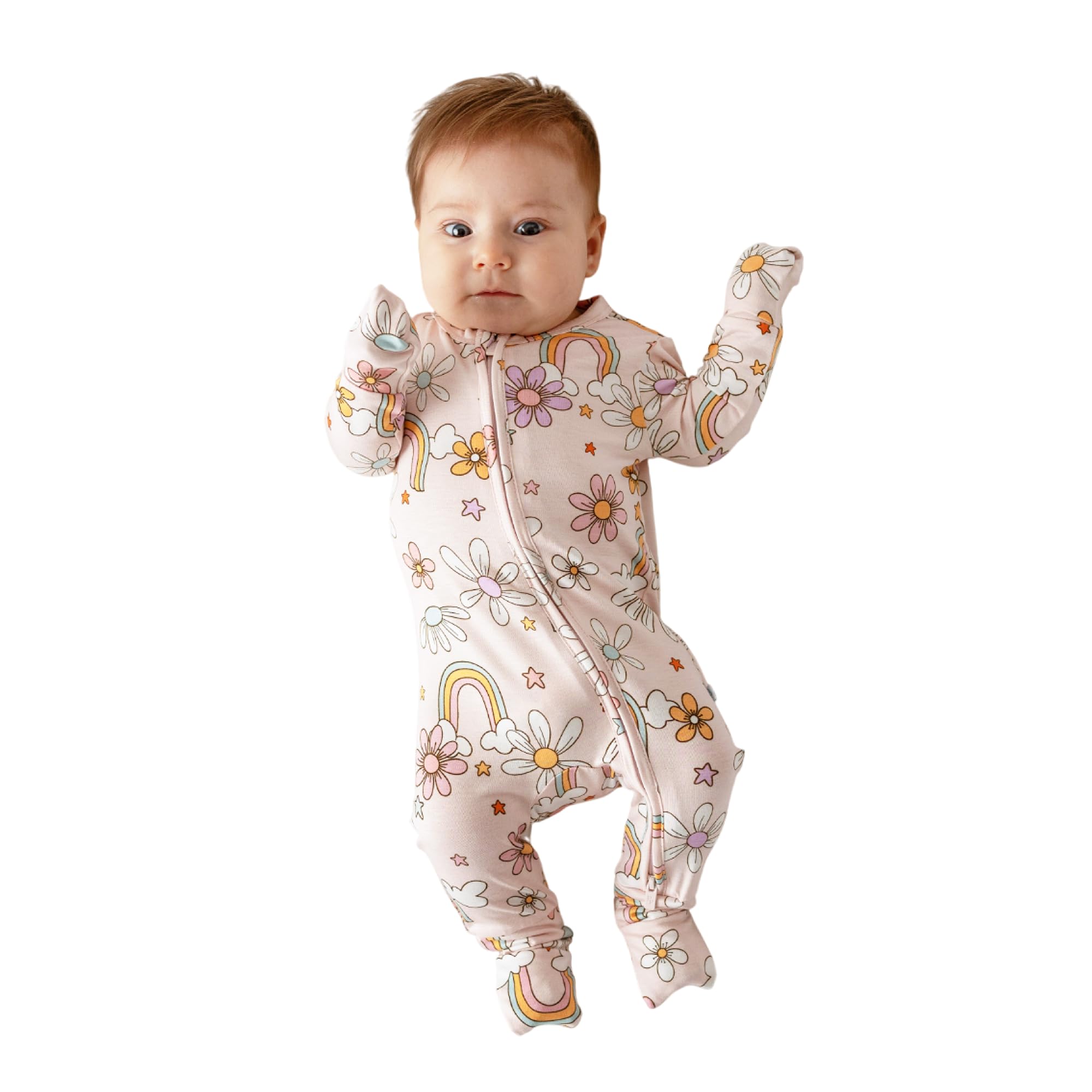 Posh Peanut Girls Convertible Baby Sleepers, Toddlers Footless Pajamas
