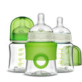 Smilo Baby Bottle Set with Stage 0 Slow Flow Anti Colic Nipple, 5 Oz / 150 ml Capacity, 3X Pack of Anti Colic Baby Bottles 0-3 Months - Glow in the Dark