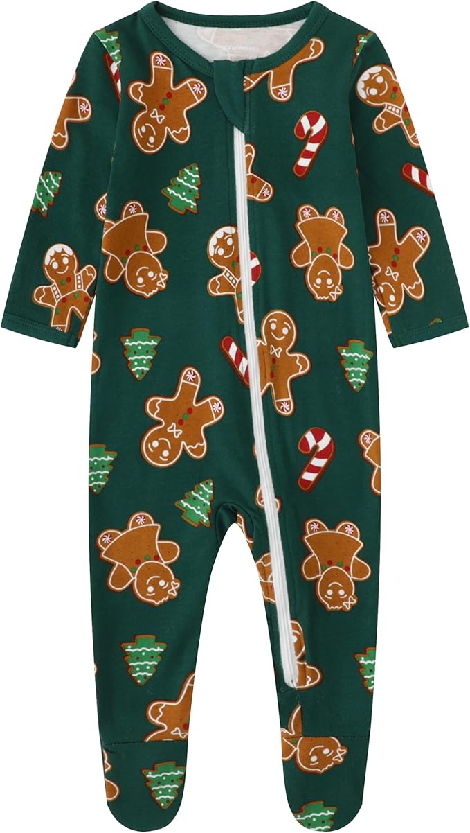 O2 BABY Baby Boys Girls Organic Cotton Zip-Front Sleeper Pajamas, Footed Sleep 'n Play