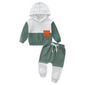 Baby Boy Clothing Sweatsuit Spring/Summer 9-12 Month Hooded Patchwork Outfits