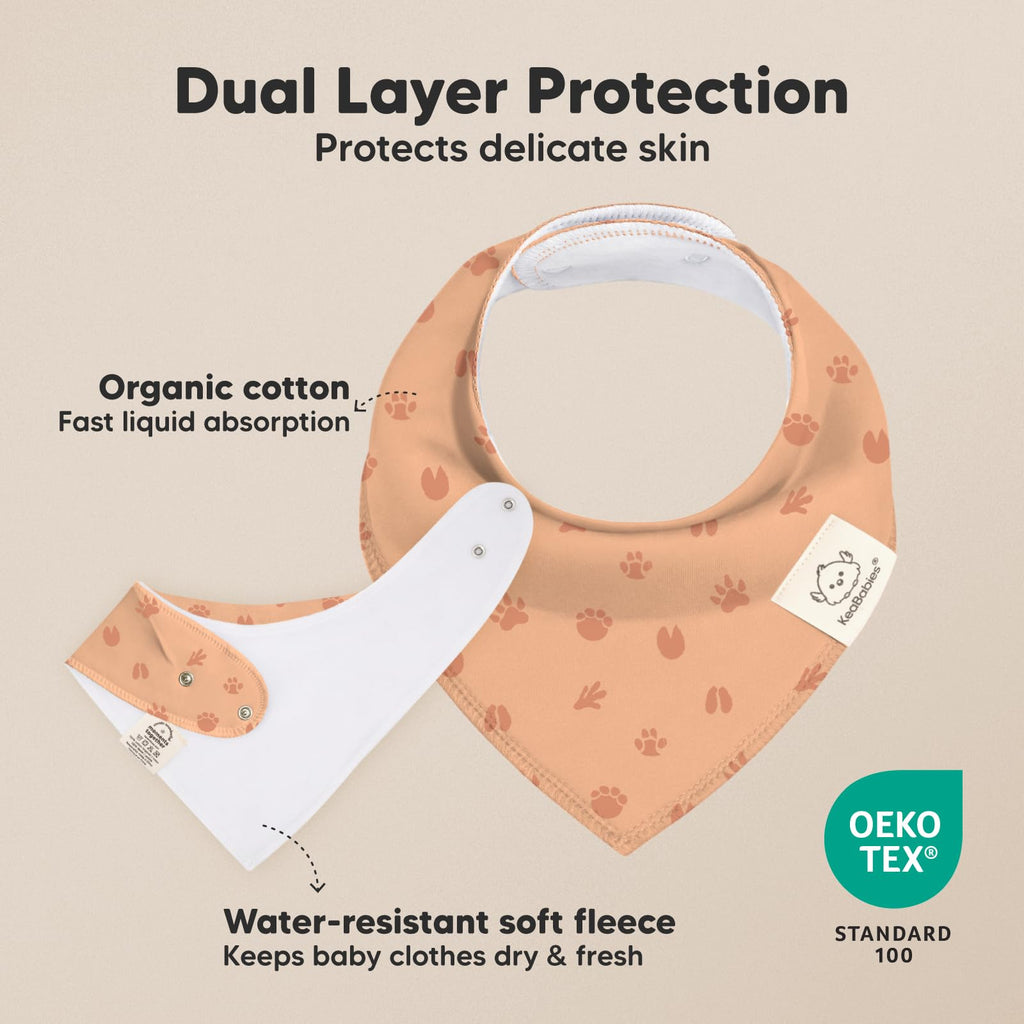 8pk Organic Baby Bandana Bibs for Drooling and Teething (Wilderness)