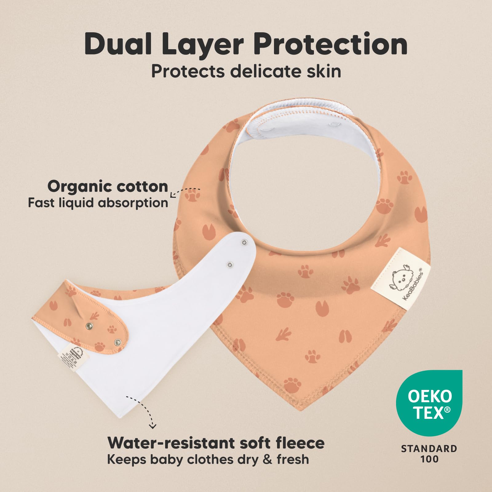8pk Organic Baby Bandana Bibs for Drooling and Teething (Wilderness)