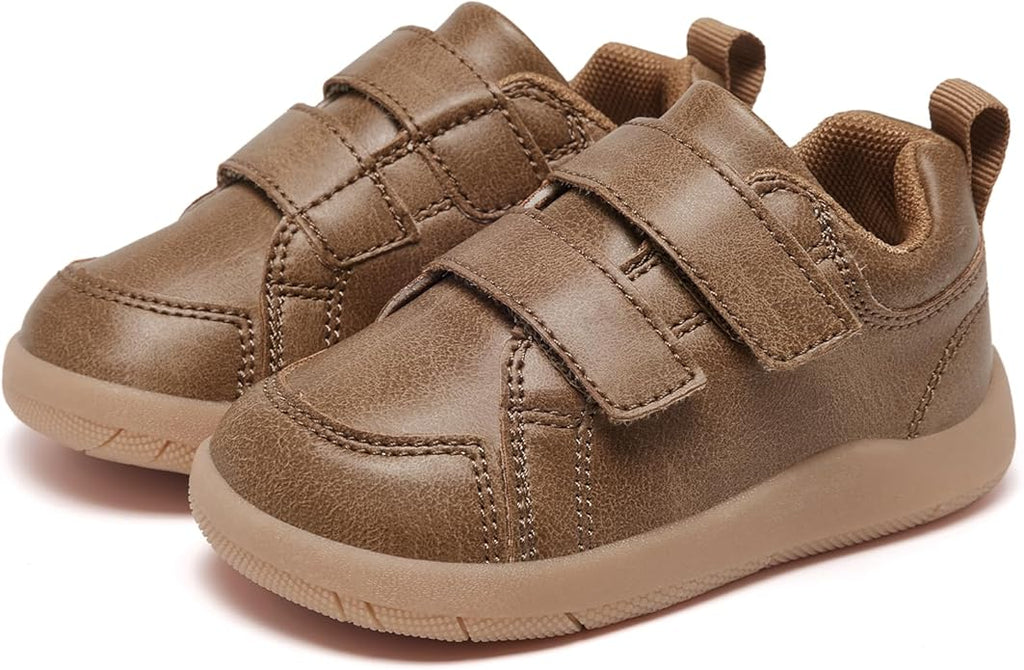 MORENDL Toddler Shoes Baby Wide Toe Box Barefoot Shoes Boy Girl Walking Shoes Non-Slip Minimalist Sneakers Comfort Zero Drop Tennis Outdoor Activities AllBrown 15-18 Months