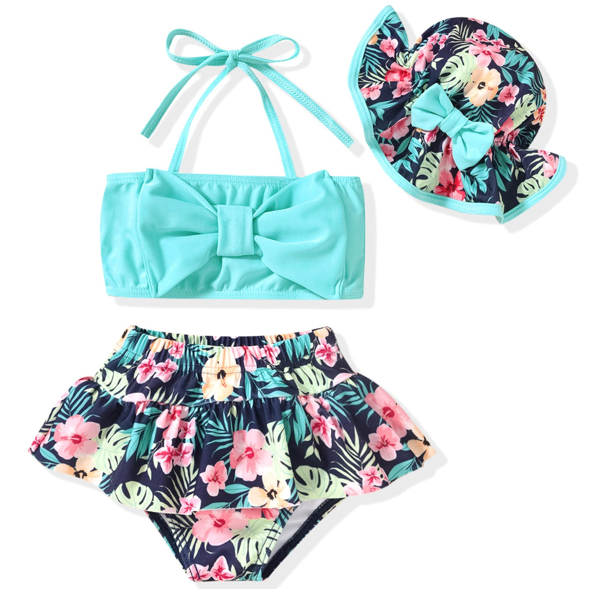 Little Baby Girls Swimsuit Cow Bikini Two Pieces Bathing Suit Swimwear Summer Beach Set 18-24 Months