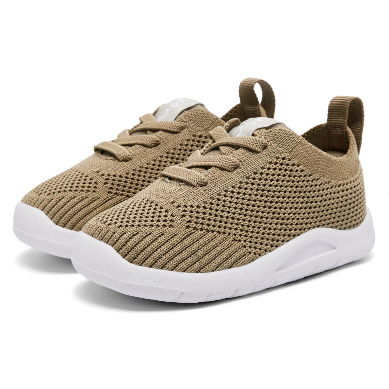 MORENDL Toddler Shoes Baby Walking Sock Shoes Infant Sneakers Boy Girl Barefoot Tennis Shoe Non-Slip Brethable Brown 15-18 Months