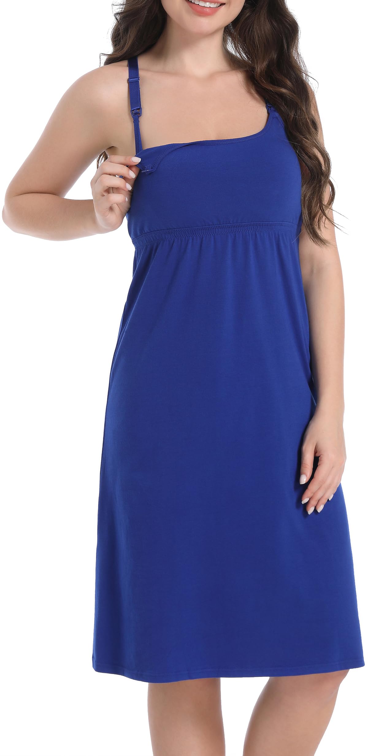 SUIEK 3-Pack Maternity Nursing Tank Tops Breastfeeding Nightgown Sleepwear (X-Large)