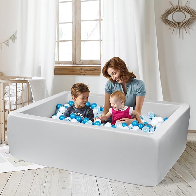 Foam Ball Pit for Toddlers - 47" x 35" Extra Thick Rectangular Baby Ball Pit, Extra Large Toddler Ball Pit with No Balls, Indoor Outdoor Soft Ball Pool Children Playpen, Ideal Gift for Kids