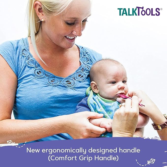 TalkTools Magenta Spoons Bumpy | Silicone Self-Feeding Utensils Set for Kid and Toddler | Encourages Lip Closure | Oral Awareness | Normalize Food Texture Acceptance (Bumpy, 6 Pack)