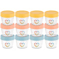 EVLA'S Baby Food Containers, 4oz Glass Jars with Lids, 12-Pack