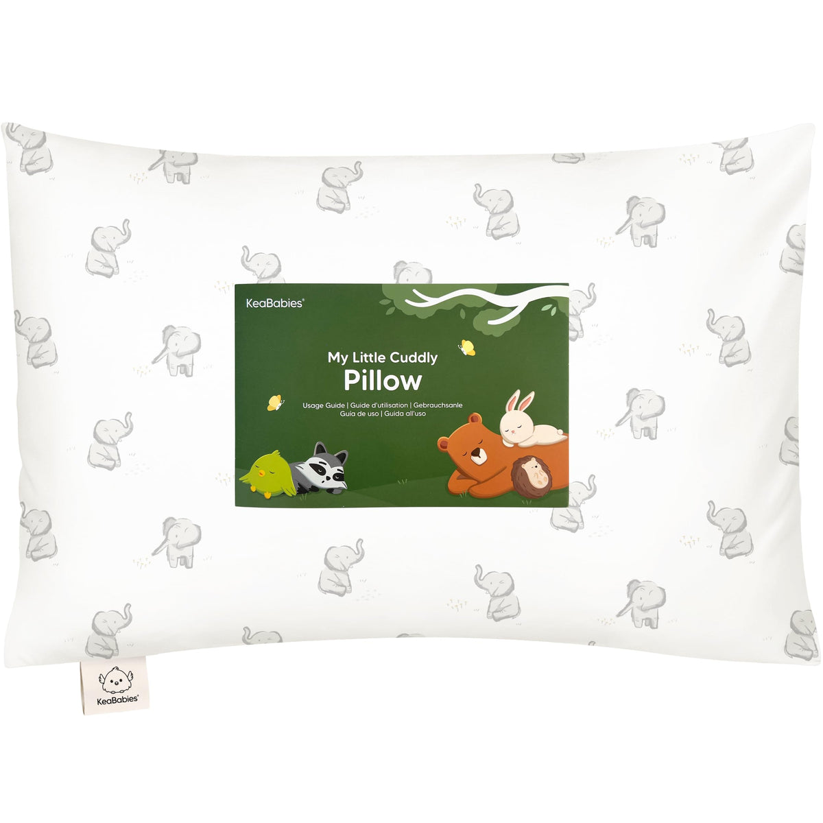 KeaBabies Toddler Pillow with Pillowcase, 13x18 Kids Pillows (Bumble Bear)