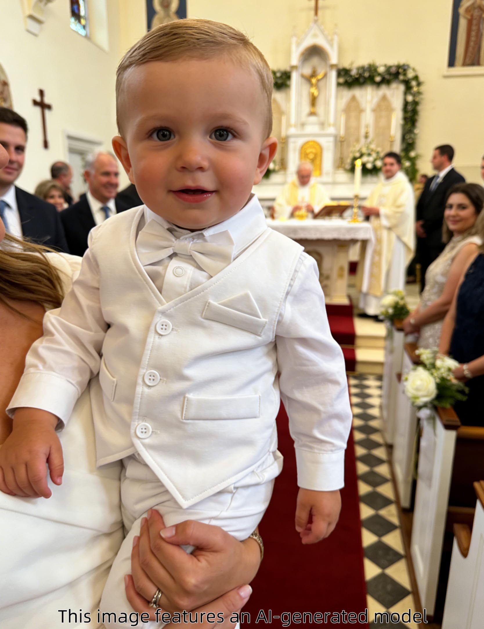 Baby Boy Christening Outfit Baptism Blessing Dress Suits 6-9 Months White