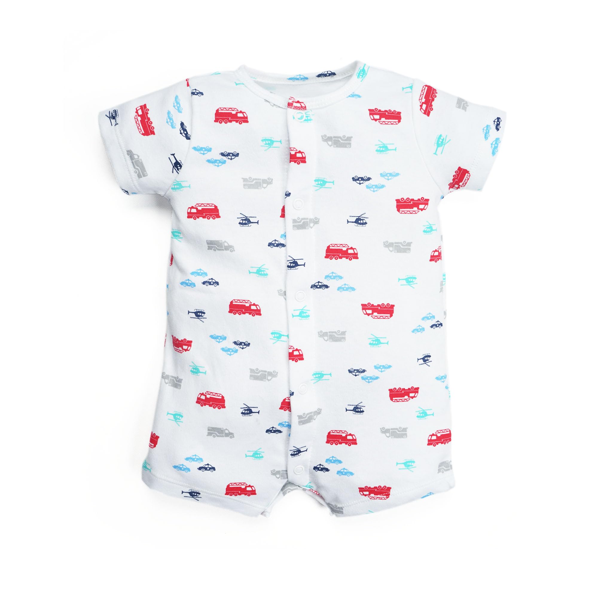 Minicoco 3-Pack 100% Cotton Baby Boy Rompers,0-24Months Short Sleeve Toddler Romper,Breathable Spring/Summer Clothes