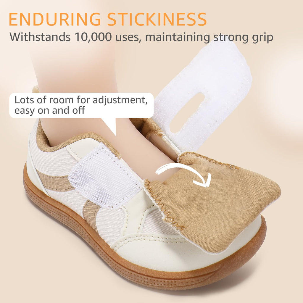 Toddler Girls Shoes Wide Toe Box Barefoot Sneakers Beige Brown Size T7