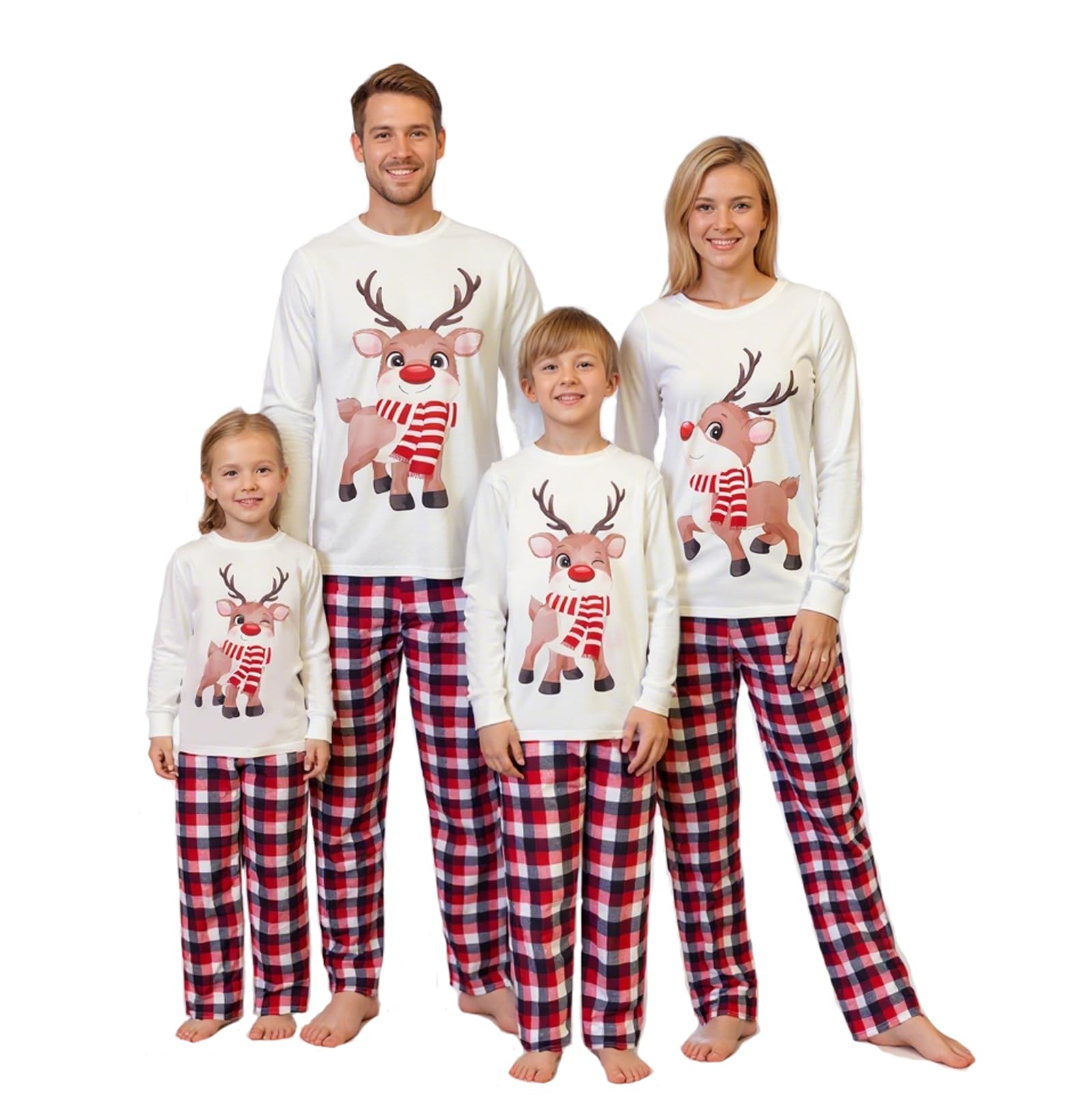 Awoscut Family Christmas Pajamas Matching Pajamas for Family, Xmas PJs Sets Holiday Sleepwear(#311, Men, 3XL)