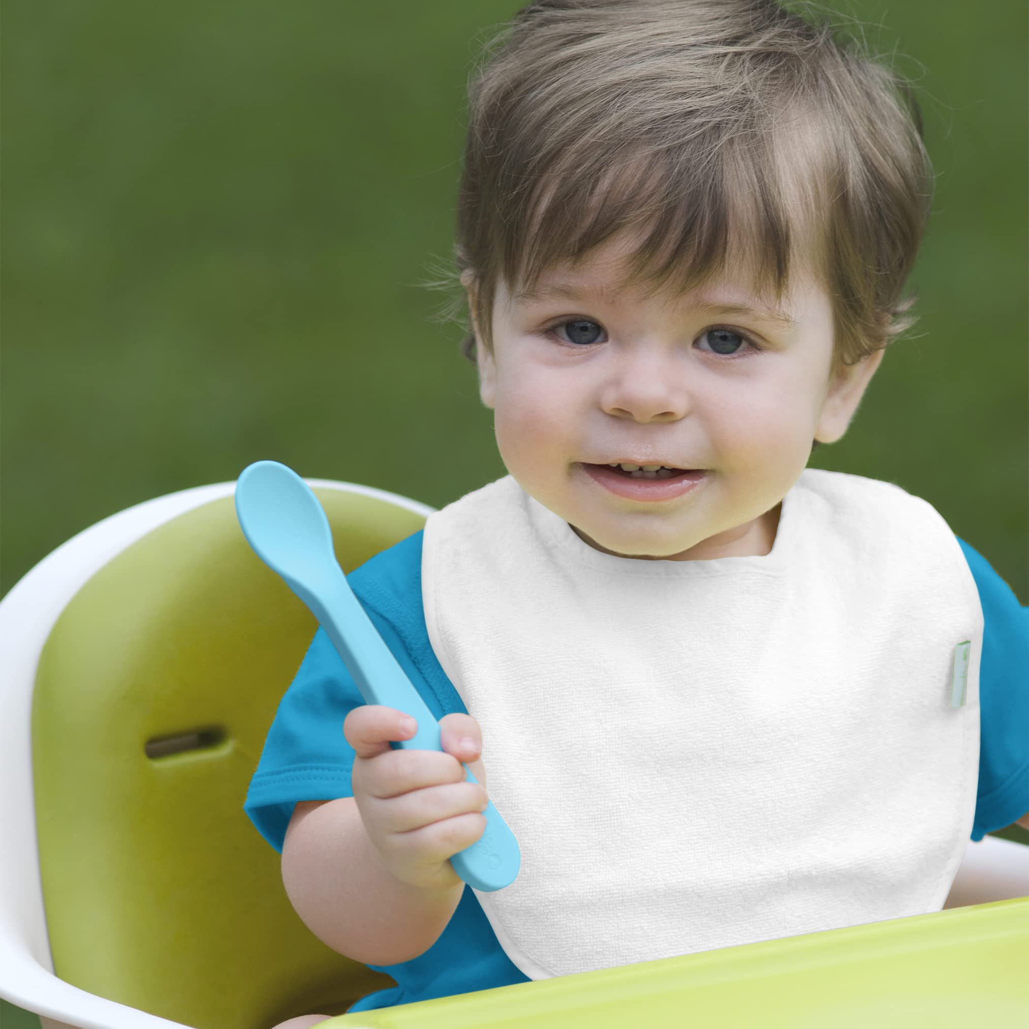Green Sprouts Stay-Dry Waterproof Baby Bibs, 10-Pack - Rose