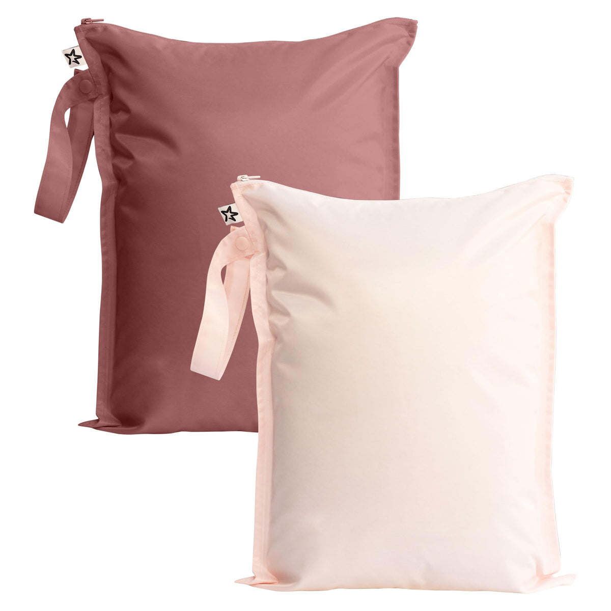 Tiny Twinkle Mess Proof Wet Bags | 2-Pack Reusable Waterproof Wet Bags for Swimsuits | Baby Clothes | Travel & Diaper Bag (Shine)