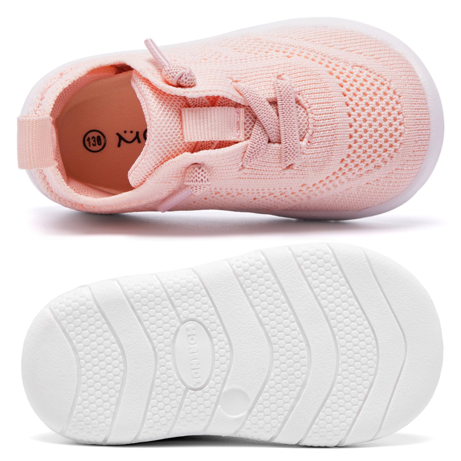 MORENDL Toddler Shoes Baby Walking Sock Shoes Infant Sneakers Boy Girl Barefoot Tennis Shoe Non-Slip Brethable
