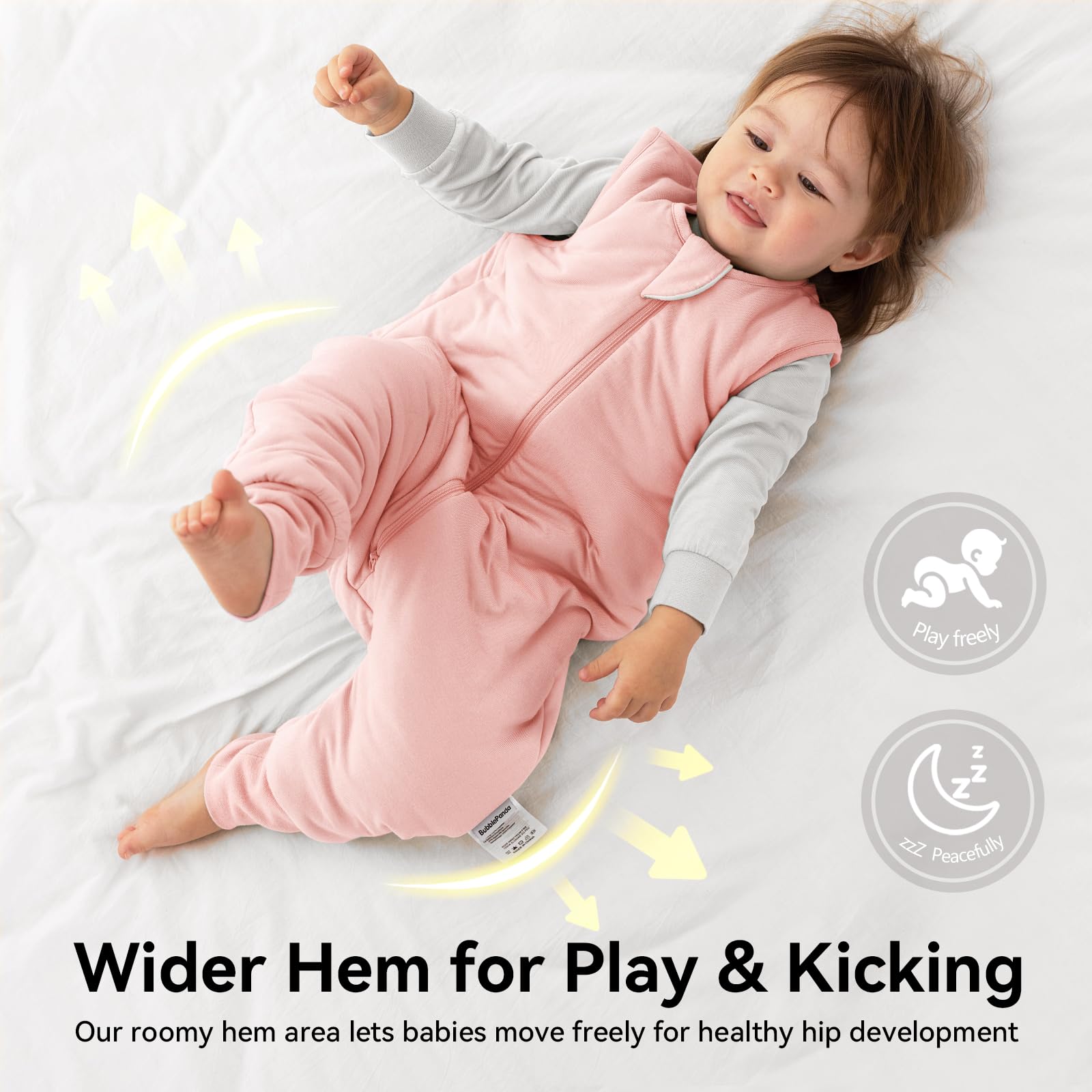 Rayon Made from Bamboo 0.5 TOG Summer Baby Sleep Sack with Feet 6-12 Months