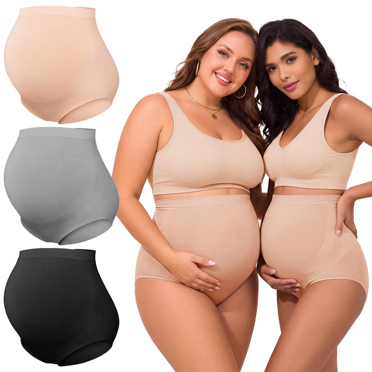 Summer Mae Maternity Underwear 76% Rayon Made from Bamboo L 3PC