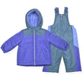 Arctic Quest Girls' Bib Snow Pants and Ski Jacket Water-Resistant Snowsuit For Kids Winter Hooded Jacket, Vibrant Lavender 2, 4