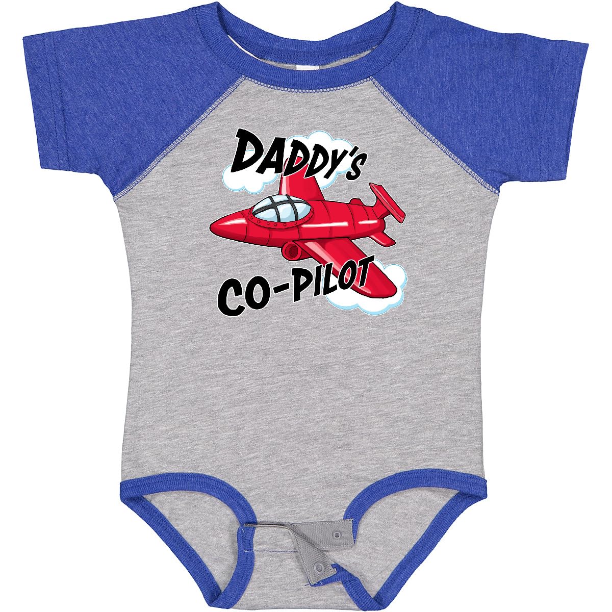 inktastic Daddys Co-Pilot for Fathers Day Baby Bodysuit 24 Months Baseball Heather and Royal 2a3b6