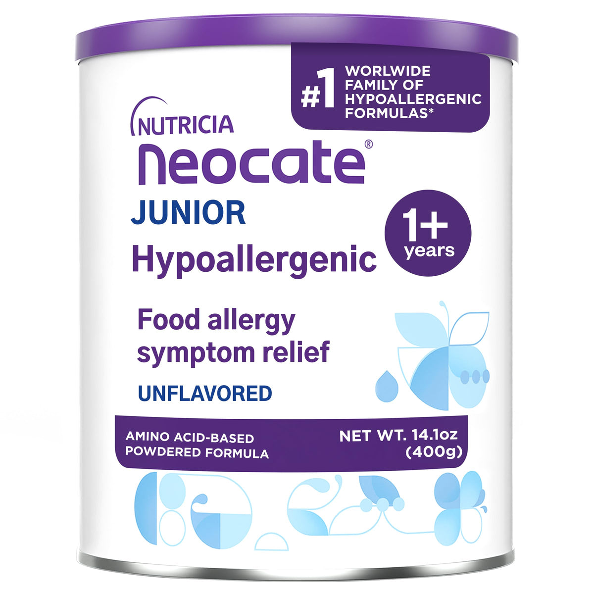 Neocate Junior - 1+ years - Hypoallergenic Toddler Formula for Food Allergy Relief - Nutritionally Complete Dairy Free Formula - Chocolate, 14.1 oz (4-Pack)