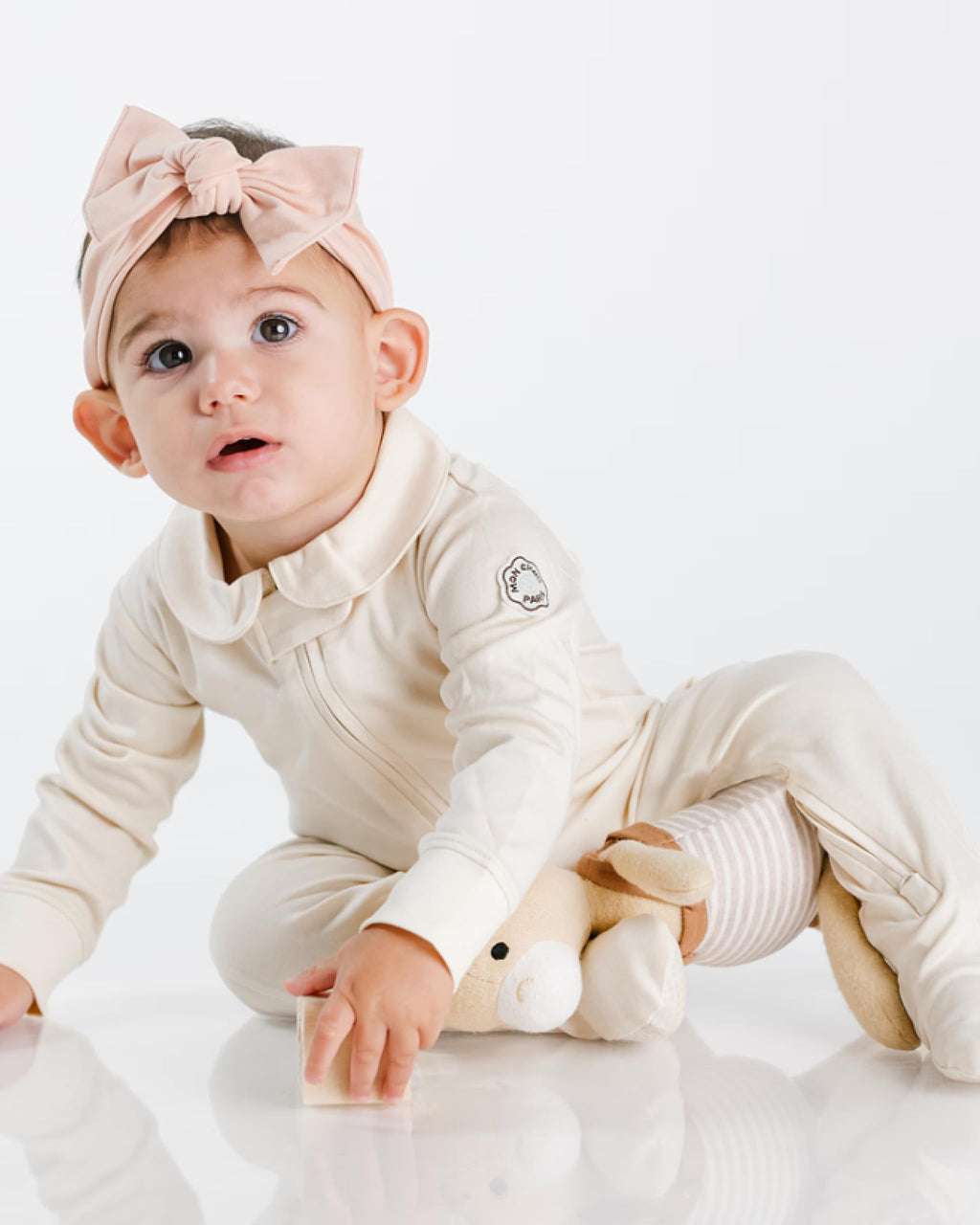 MON CHOU 100% Organic Pima Cotton Baby Footed Pajamas – Snug Fit Long Sleeve Footie with 2-Way Zipper & Non-Slip Soles, Unisex (Sizes 0–12M) (Meadow, 0-3 Months)