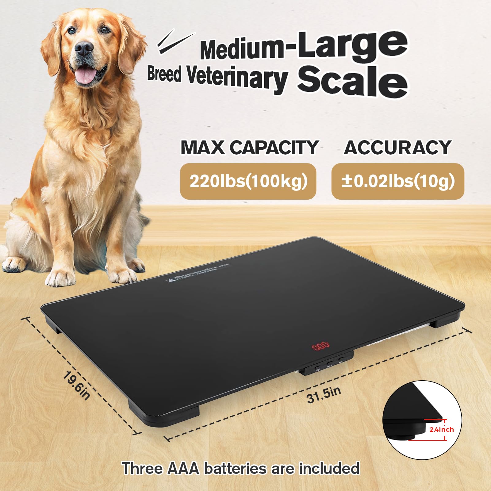 SIKE Digital Dog Veterinary Scale, 220lbs High Precision Pet Weighing Scale