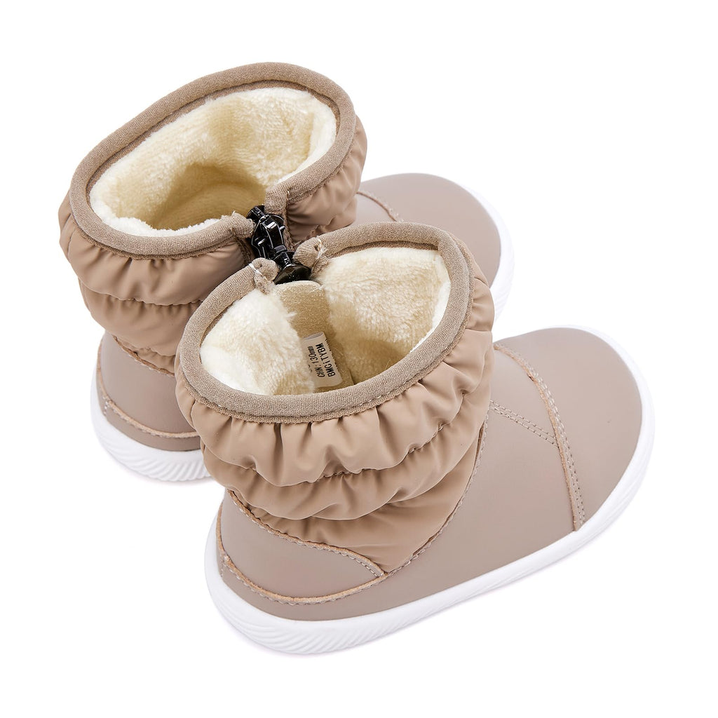 BMCiTYBM Baby Boy Girl Snow Boots Waterproof Infant Winter Warm Booties Nonslip Lightweight Outdoor Shoes for Cold Weather 6 9 12 18 24 Months Camel Size 18-24 Months Toddler
