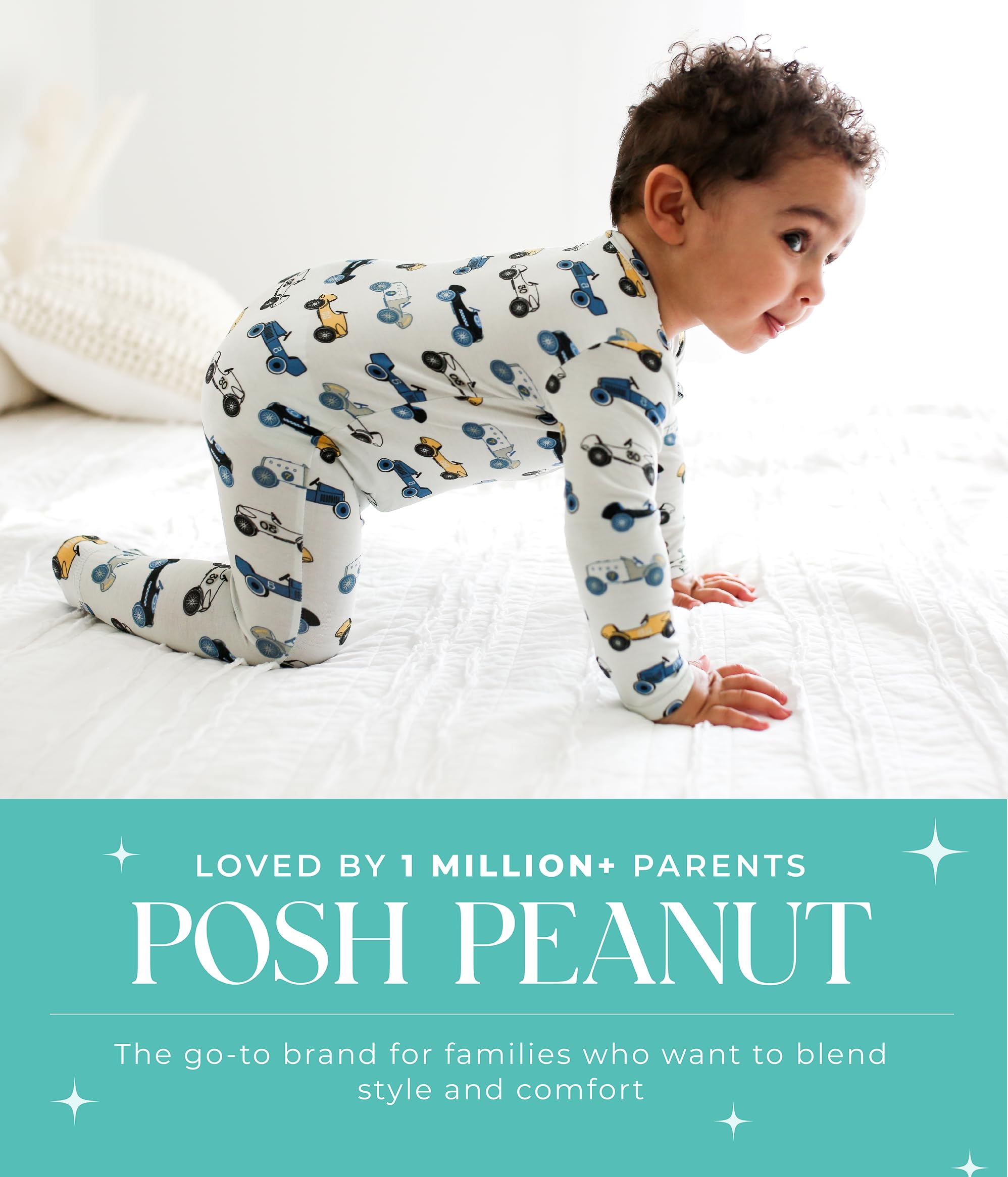Posh Peanut Convertible Baby Sleepers, Boy Toddlers Footless Pajamas