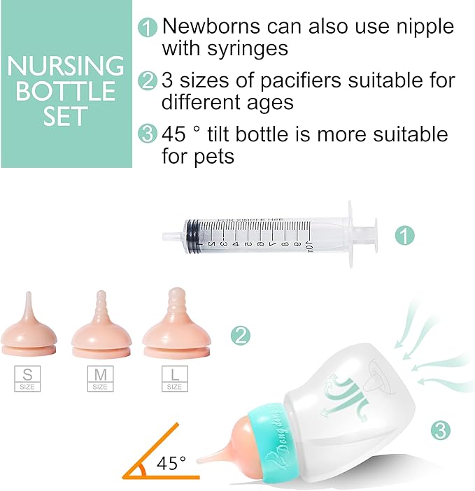 Puppy Kitten Whelping Kit, Essentials Kit for Newborn Puppies Kittens, All in One Complete with Essential Supplies for Newborn Birth