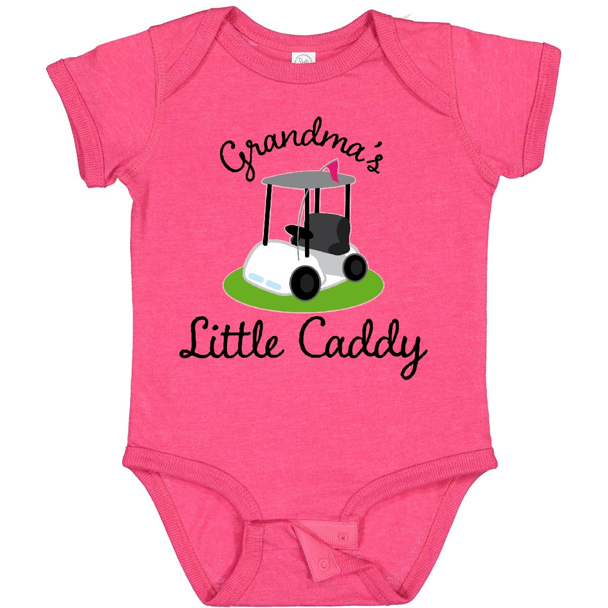 inktastic Grandma's Little Caddy Golf Baby Bodysuit Newborn Vintage Hot Pink 22b10