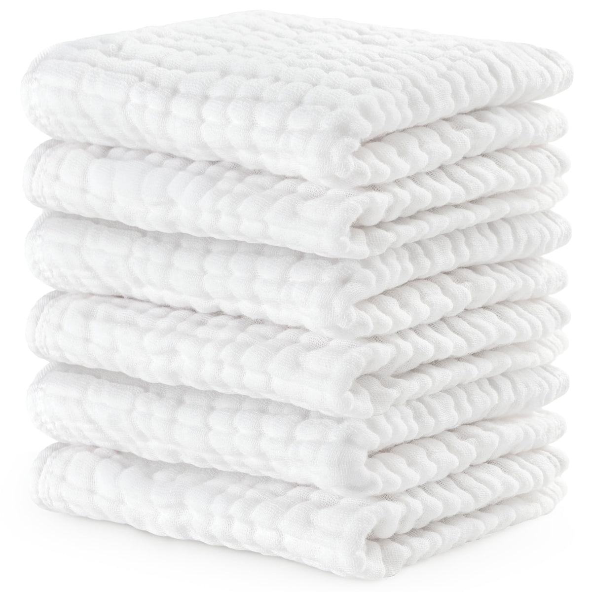 Comfy Cubs Muslin Baby Washcloths 10"x10" 6 Pk - Sand